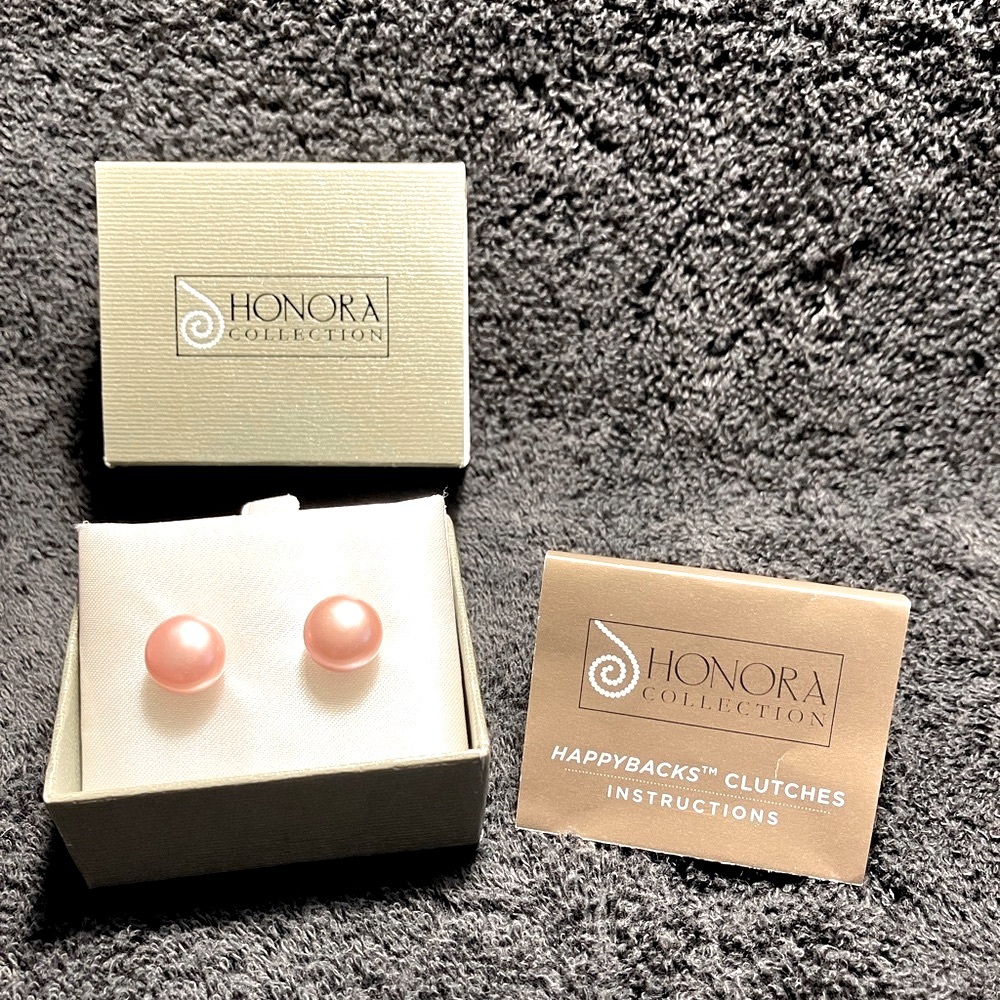 Honora Pink Pearl and Sterling Silver earrings
